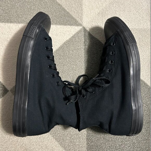 Converse All Star Chuck Taylor Black High Top Sneakers Men's 10.5/Women's 12.5 - Picture 10 of 14